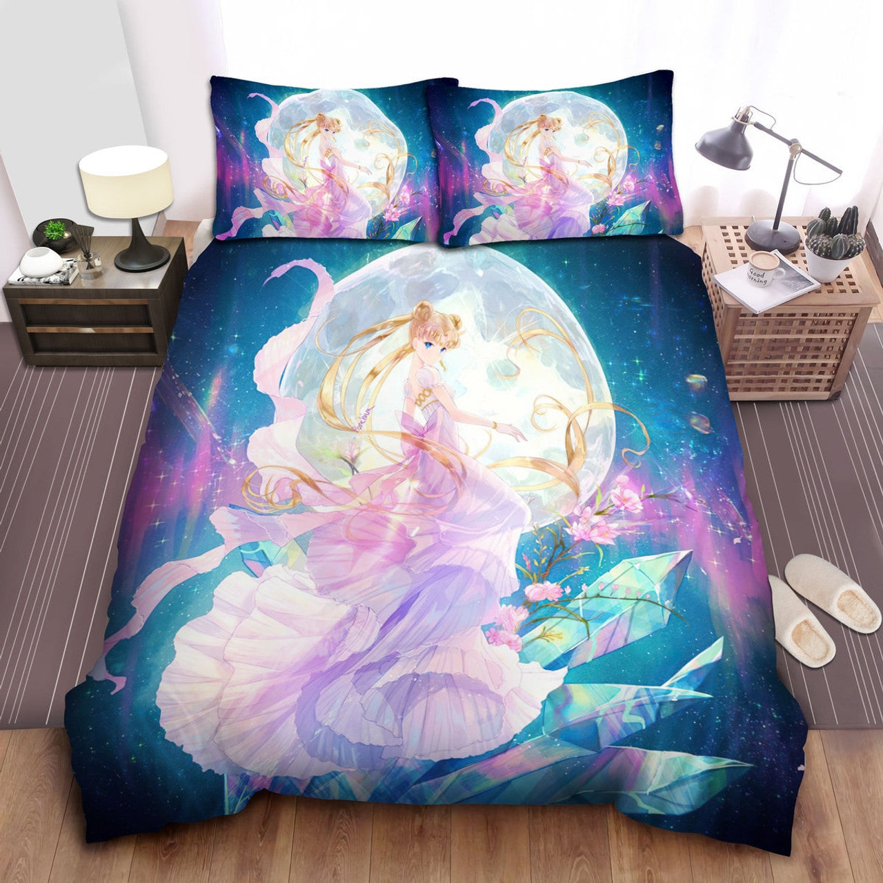 Sailor Moon Bedding Set Usagi Tsukino The Princess And Crystal Duvet Covers