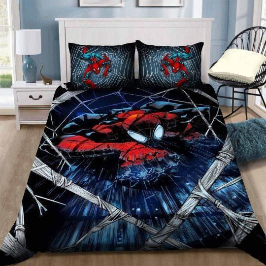 Spiderman Bedding Set MV Spiderman On Web Duvet Covers Blue