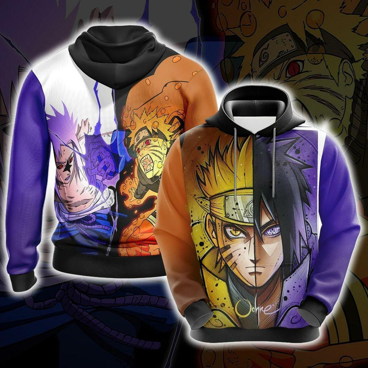 Naruto And Sasuke 3D All Over Print Hoodie & Zip Hoodie