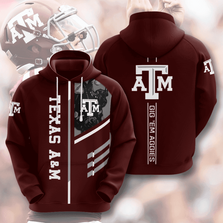 Texas A&M Aggies 3D All Over Print Hoodie & Zip Hoodie