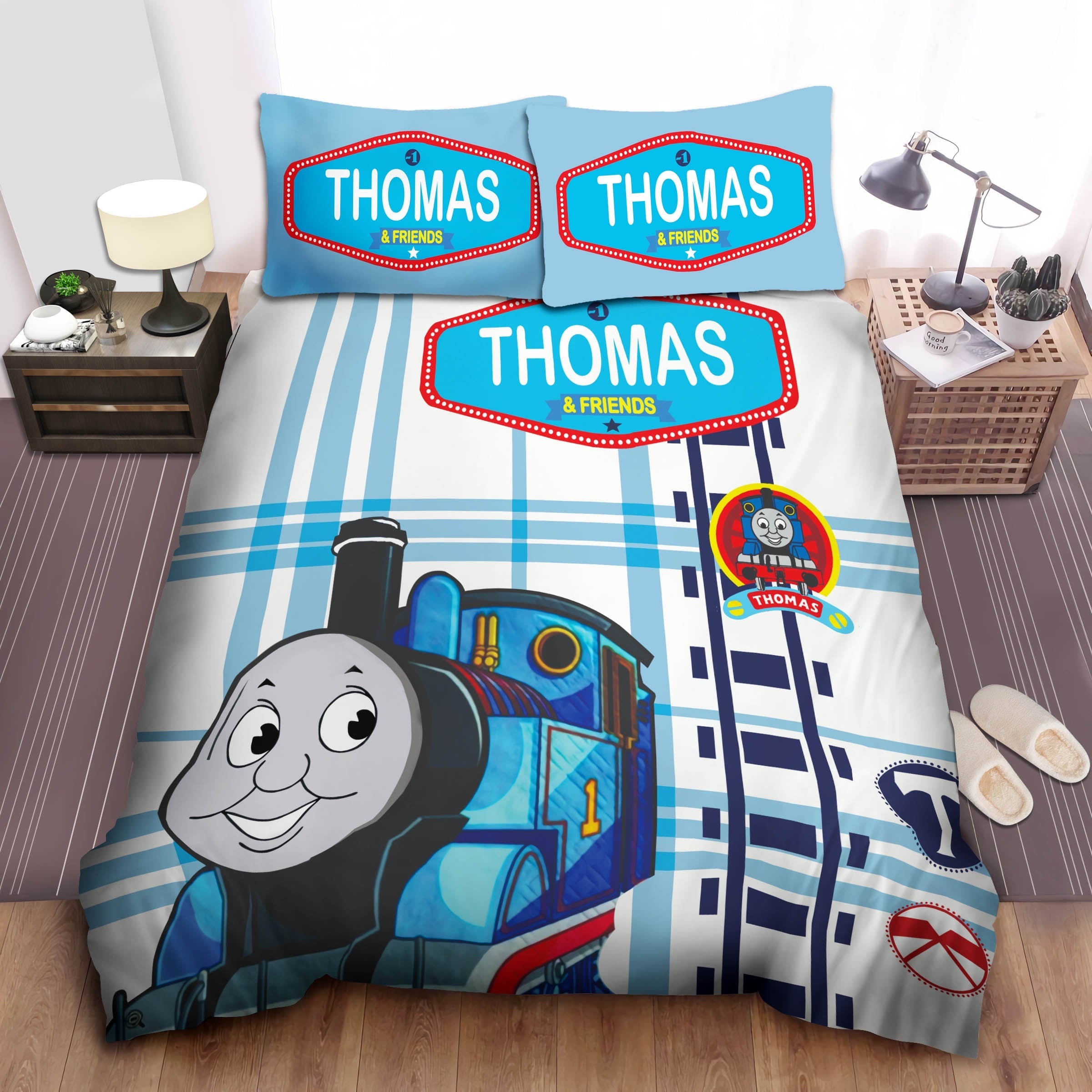 Thomas Train Bedding Set Thomas Train And The Rail Track Duvet Covers Blue