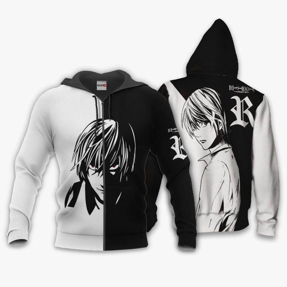 Death Note Light Yagami Anime 3k267 Cartoon 3d Hoodie Zip Hoodie