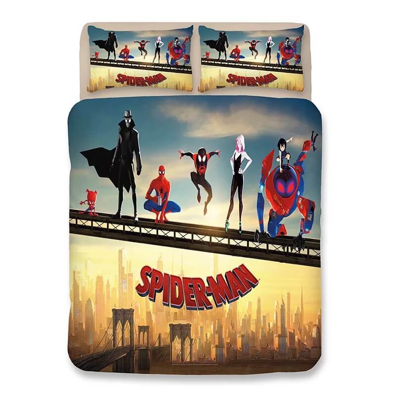 Spiderman Bedding Set MV Into The Spider-Verse Characters Duvet Covers