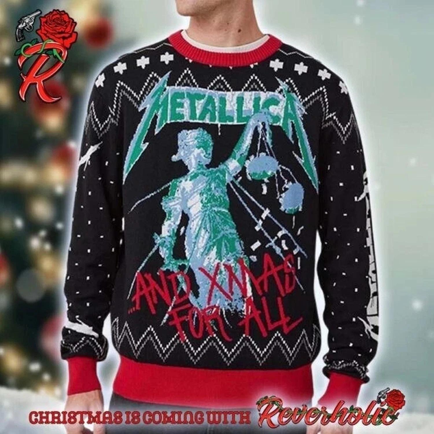 BG Metallica And Xmas Ugly Ugly Christmas Sweater