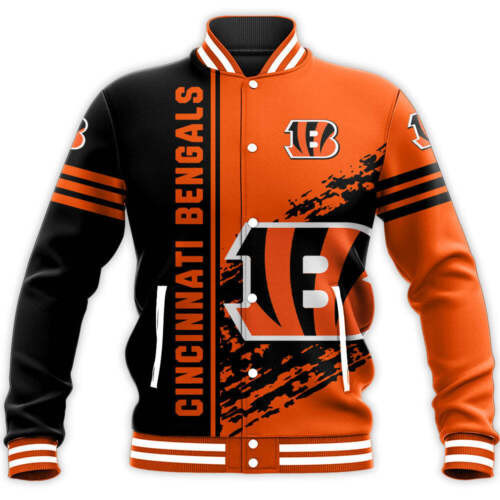Cincinnati Bengals Orange Black Baseball Jacket