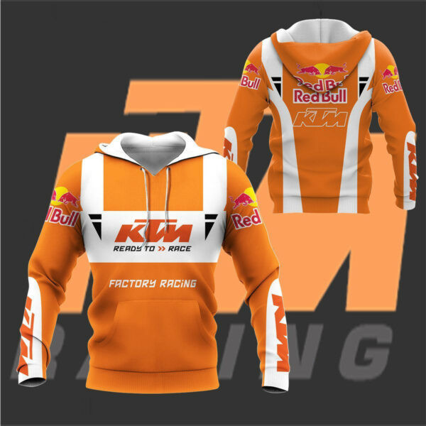 Red Bull Ktm Factory Racing F1 8k105 3d Zip Hoodie Hoodie Ii0 2279