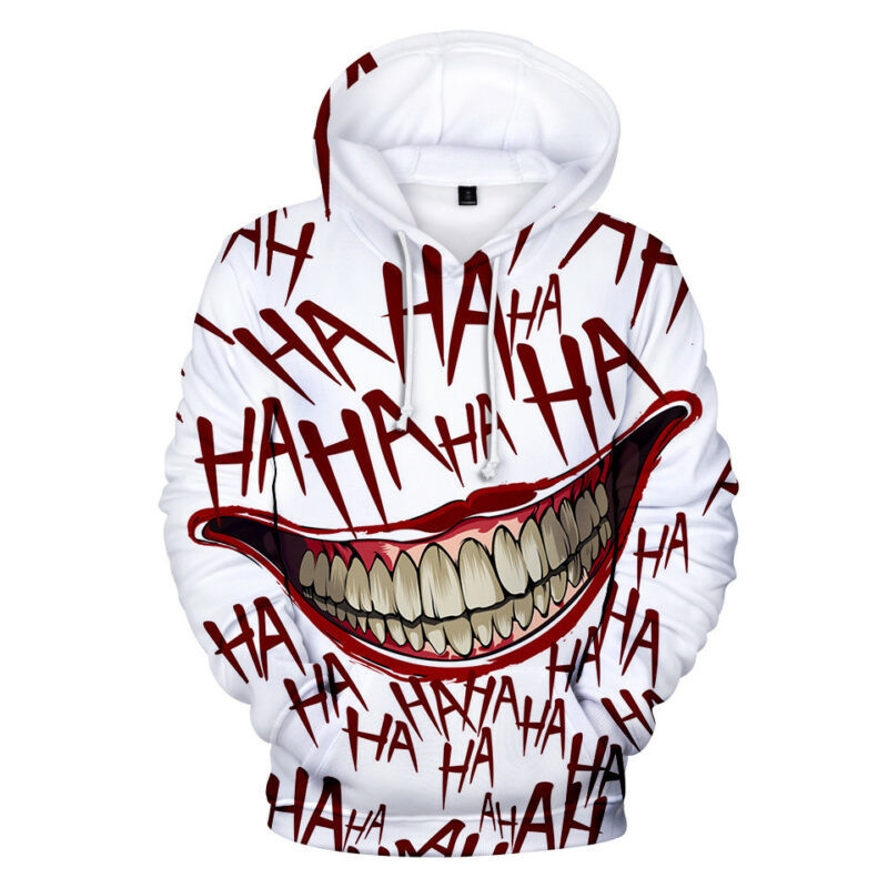 Haha Joker 3d Print Sweatshirt Hoodies Hip Hop Funny
