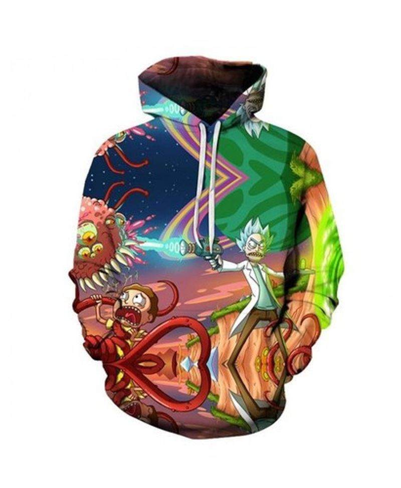 Rick And Morty Smith Sanchez Cannibal Flower Full Printing 3d Hoodie 919