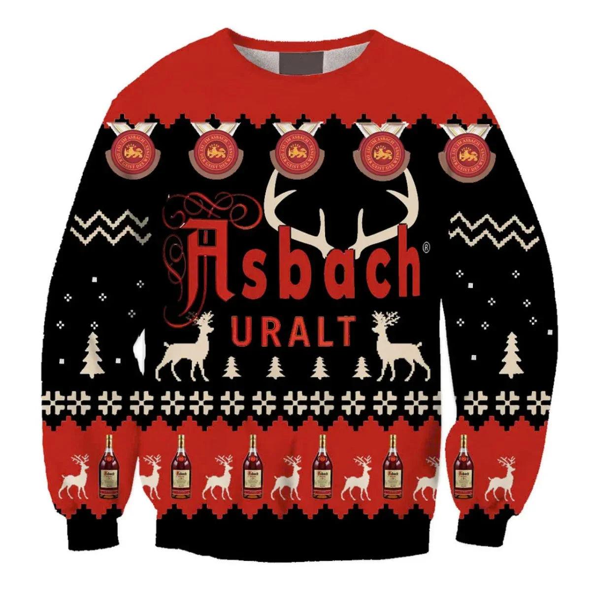 Asbach Uralt Christmas Reindeer Ugly Christmas Sweater