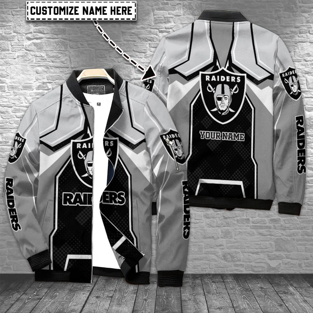 Las Vegas Raiders Personalized Bomber Jacket BG651