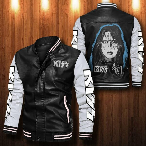 The Spaceman Frehley, Kiss Band, Rock Band, Gift For Fan, The Spaceman Frehley Leather Bomber Jacket 73