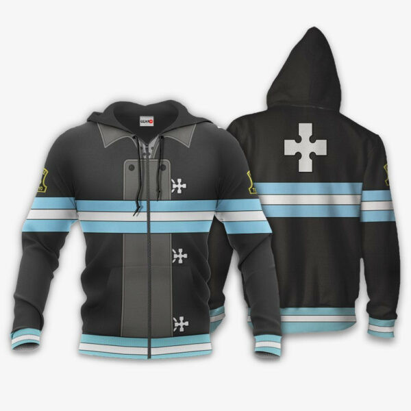 Company 5 Fire Force Uniform Anime 3k306 Cartoon 3d Hoodie Zip Hoodie 492