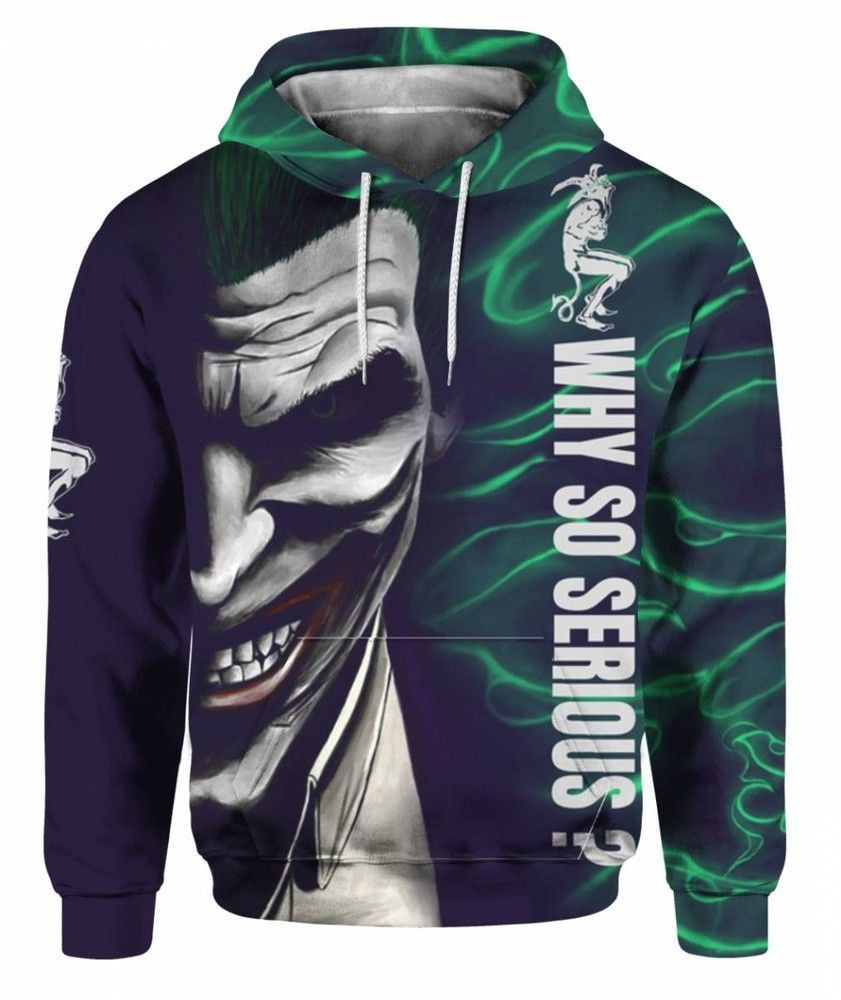 Joker Why So Serious 3D All Over Print Hoodie & Zip Hoodie