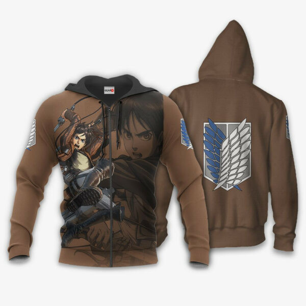 Aot Eren Yeager Attack On Titan Anime 3k396   Cartoon 3d Hoodie Zip Hoodie 789