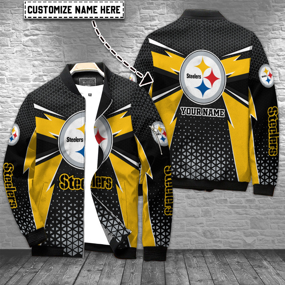 Pittsburgh Steelers Personalized Bomber Jacket BG584