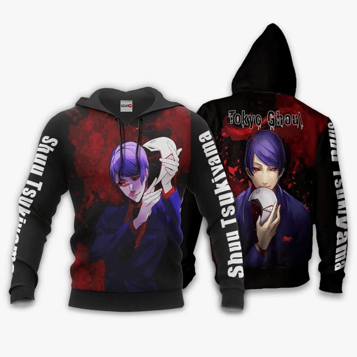 Tokyo Ghoul Shuu Tsukiyama 3d Hoodie Zip Hoodie