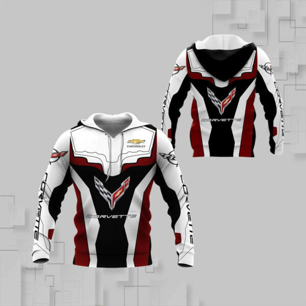 Chevrolet Corvette Shirt 779, 3d Hoodie Zip Hoodie 1048
