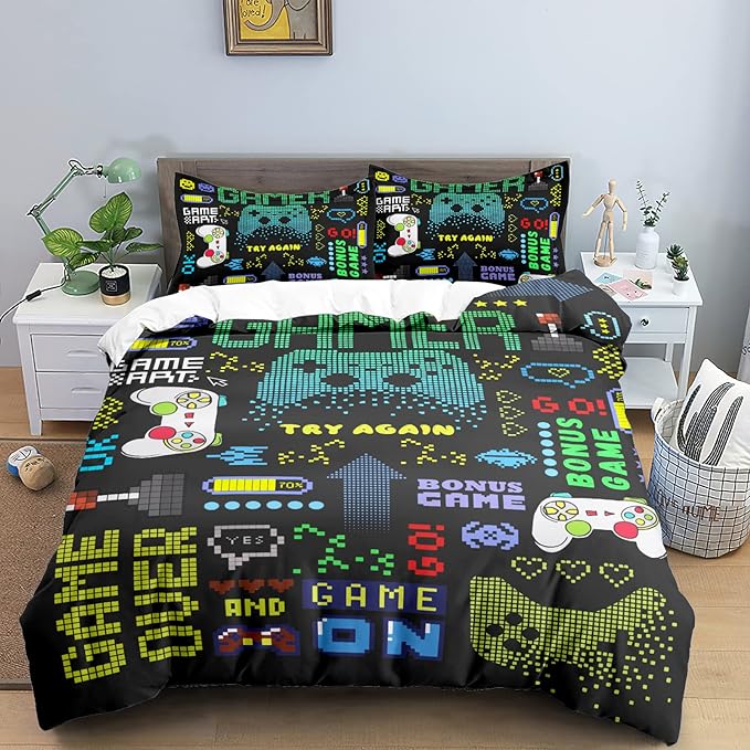 Game Bedding Set Game Over And Bonus Game Duvet Covers