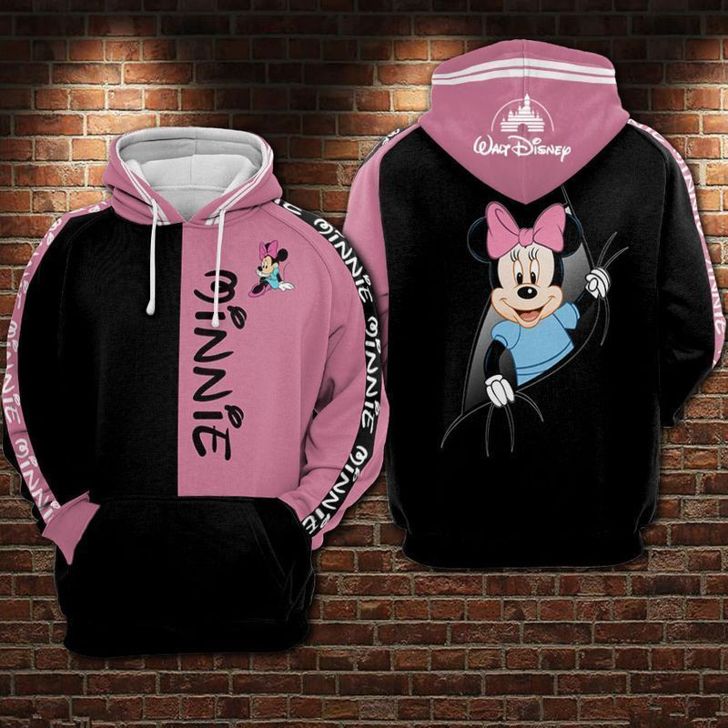 Minnie Mouse Over Print 3d Hoodie Zip Hoodie 485