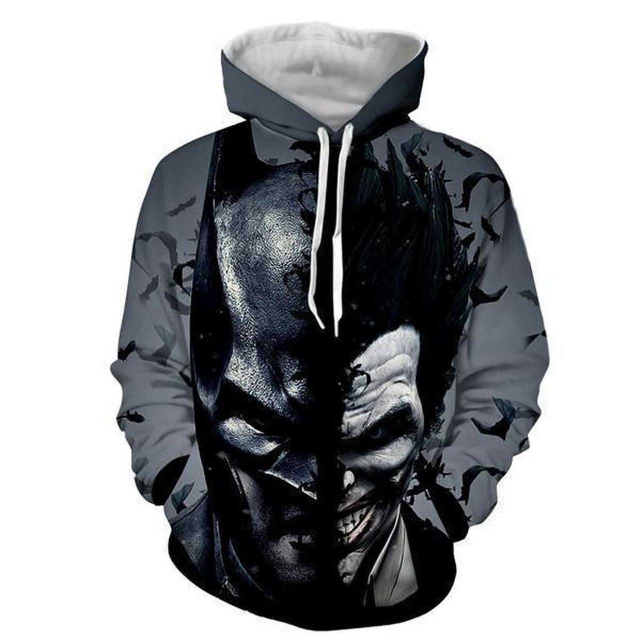 Joker and Batman Art 3D All Over Print Hoodie & Zip Hoodie