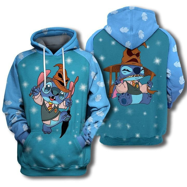 Adorable Harry Potter Stitch 3d Hoodie Zip Hoodie