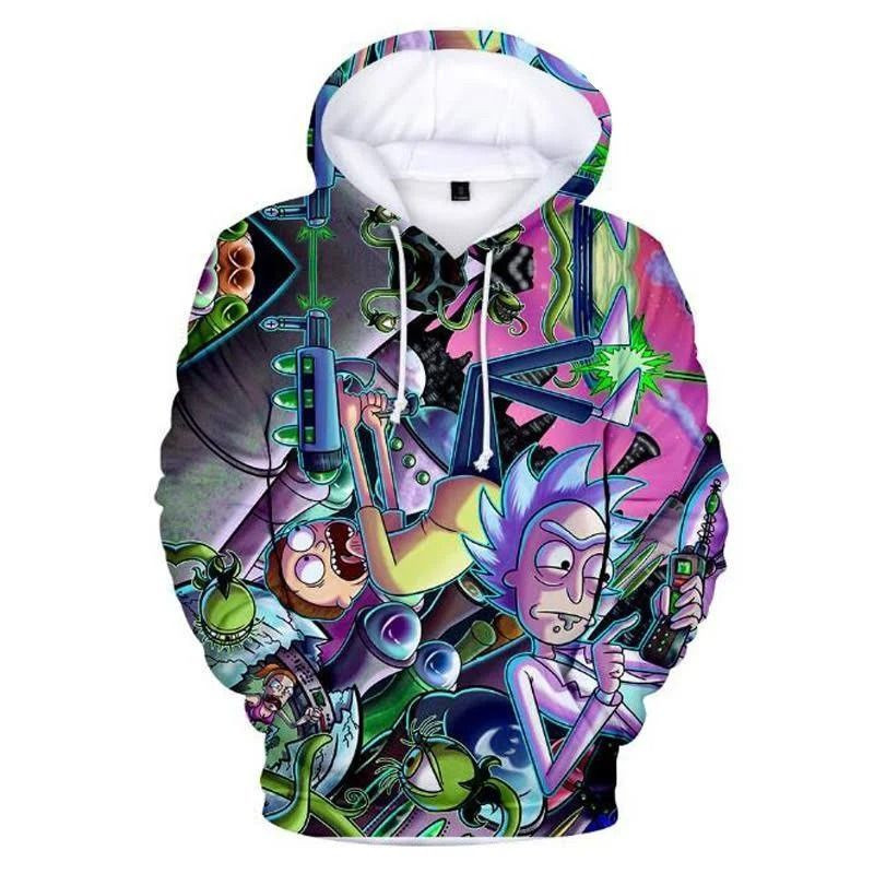 Cartoon Rick And Morty Gift Over Print 3d Hoodie Zip Hoodie 867