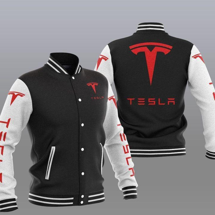 Tesla, Tesla Automobile Varsity 731 Gift Lover Baseball Jacket