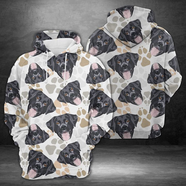 Dog Paws Black Labrador 3D All Over Print Hoodie & Zip Hoodie