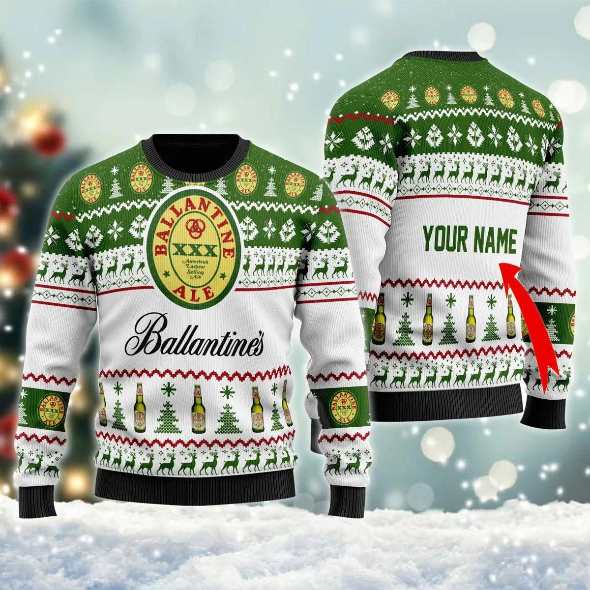 Personalized Ballantine Ugly Christmas Sweater