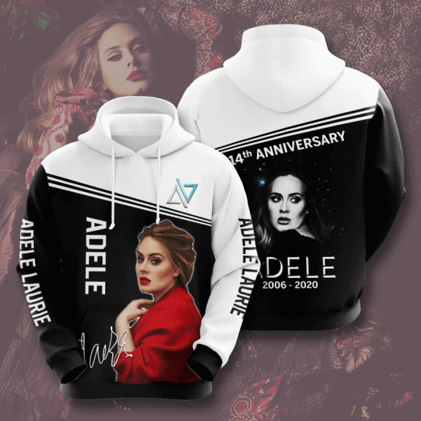 Adele 14th Anniversary 2006 2020 Signature Design Gift For Fan Custom 3d Hoodie All Over Printed Hoodie