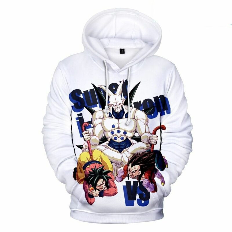 Goku With Vegeta And Omega Shenron Cartoon Dragon Ball 2 Over Print 3d Hoodie Zip Hoodie