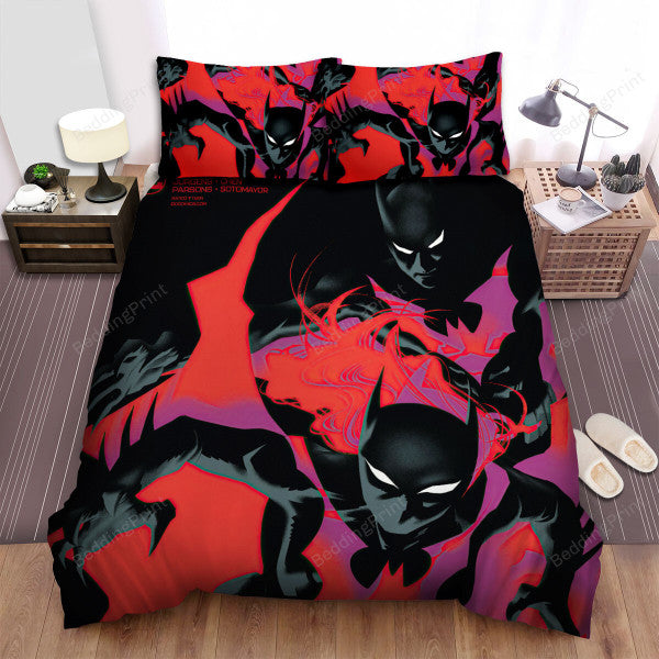 Batman Bedding Set DC Batman Beyond Cartoon Art Duvet Covers Black