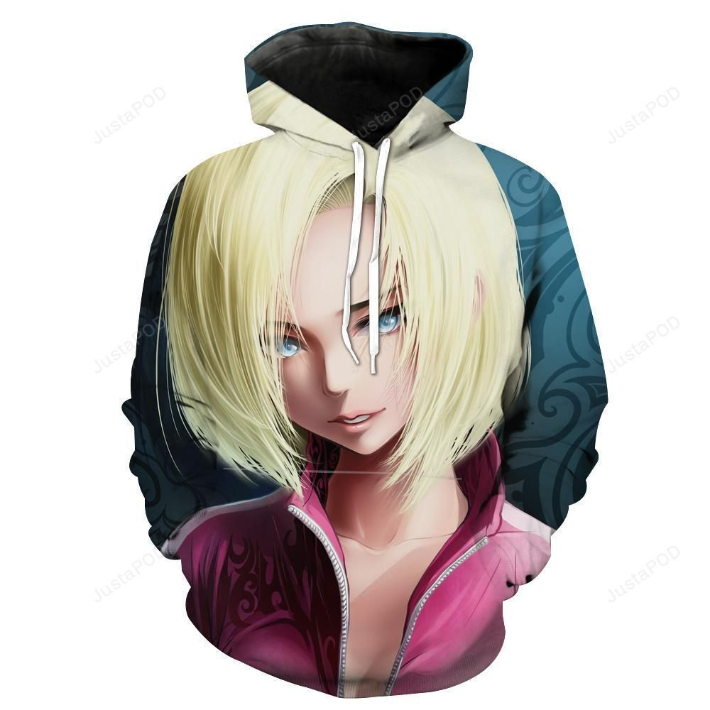 Sexy Android 18 3D All Over Print Hoodie & Zip Hoodie