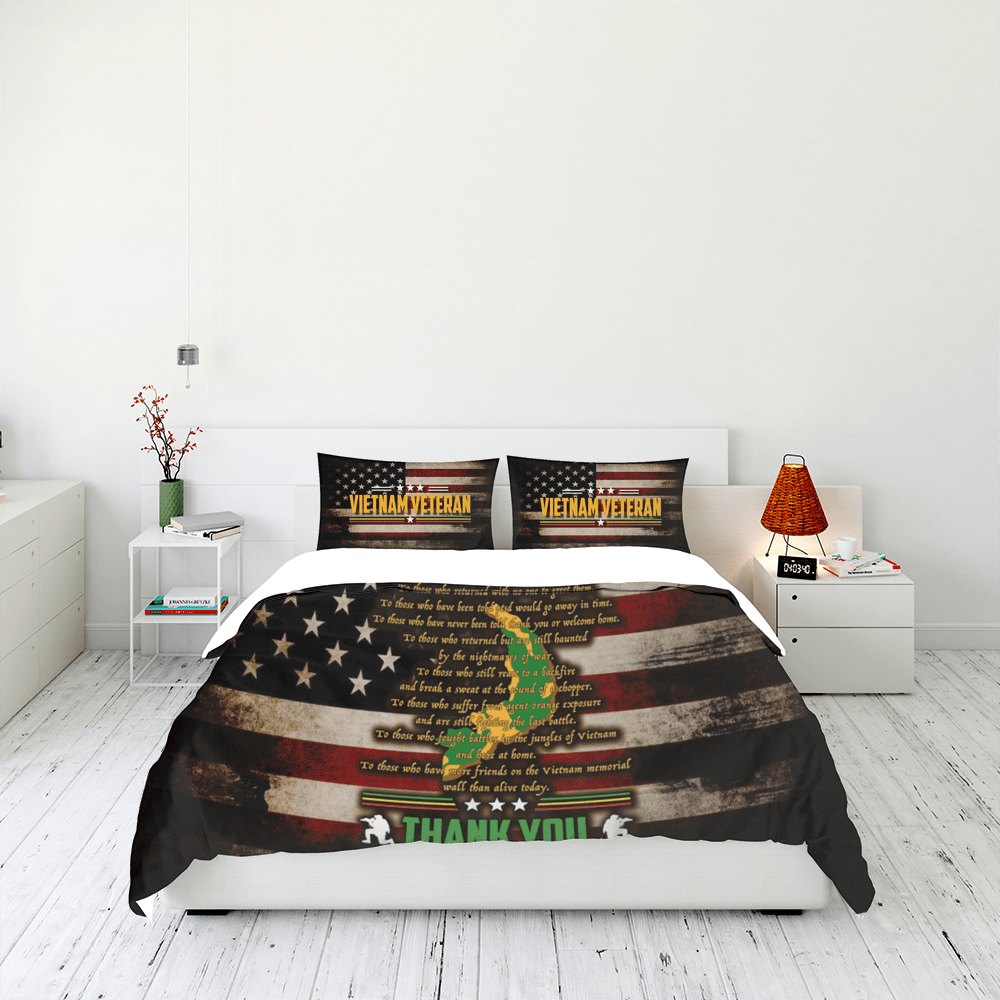 Veteran Bedding Set To The Vietnam Veteran Thank You Duvet Covers