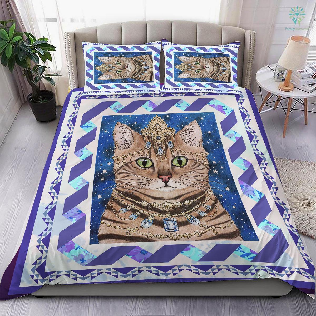 Cat Bedding Set Royal Cat With Jewelry Duvet Covers