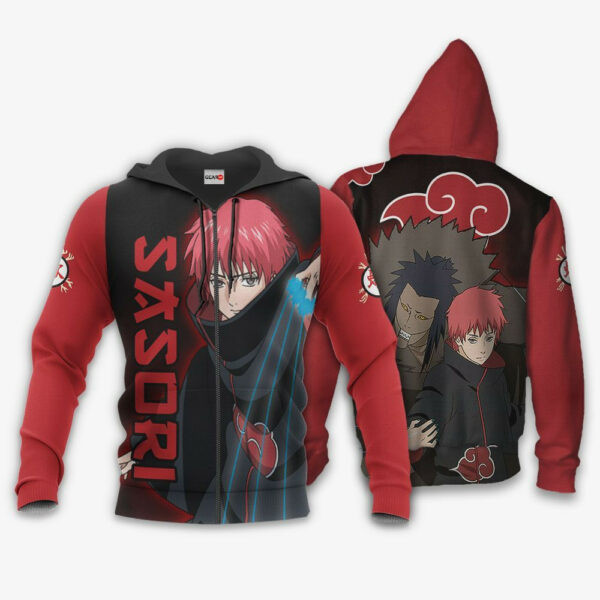 Akatsuki Sasori Naruto Anime 3k376 Cartoon 3d Hoodie Zip Hoodie 739