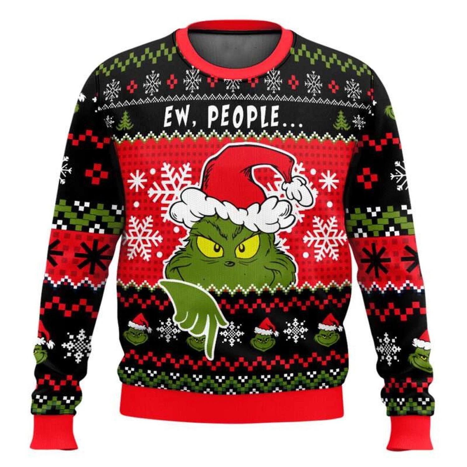 The Grnch Ew People Ugly Christmas Sweater