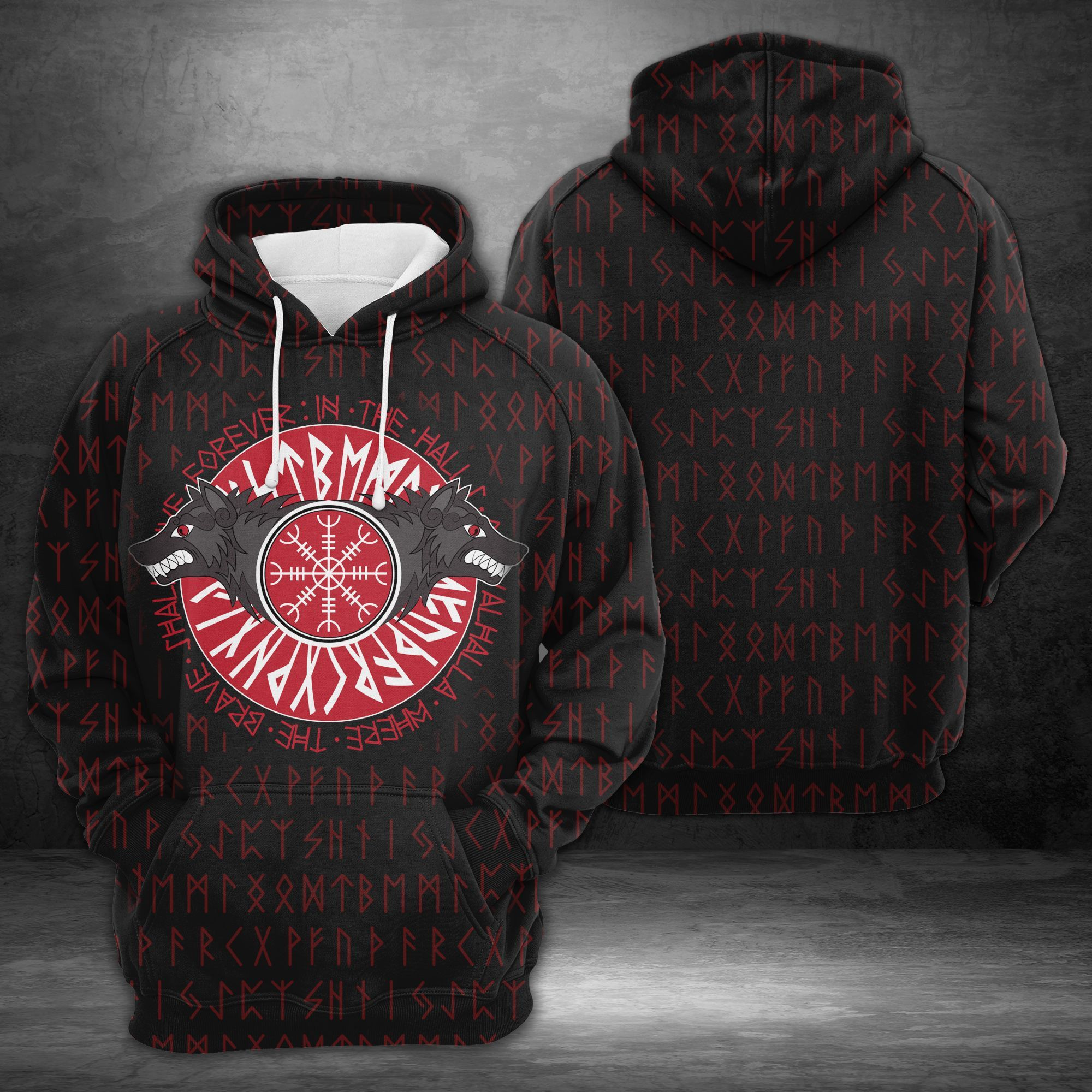 Viking Wolves 3D All Over Print Hoodie & Zip Hoodie