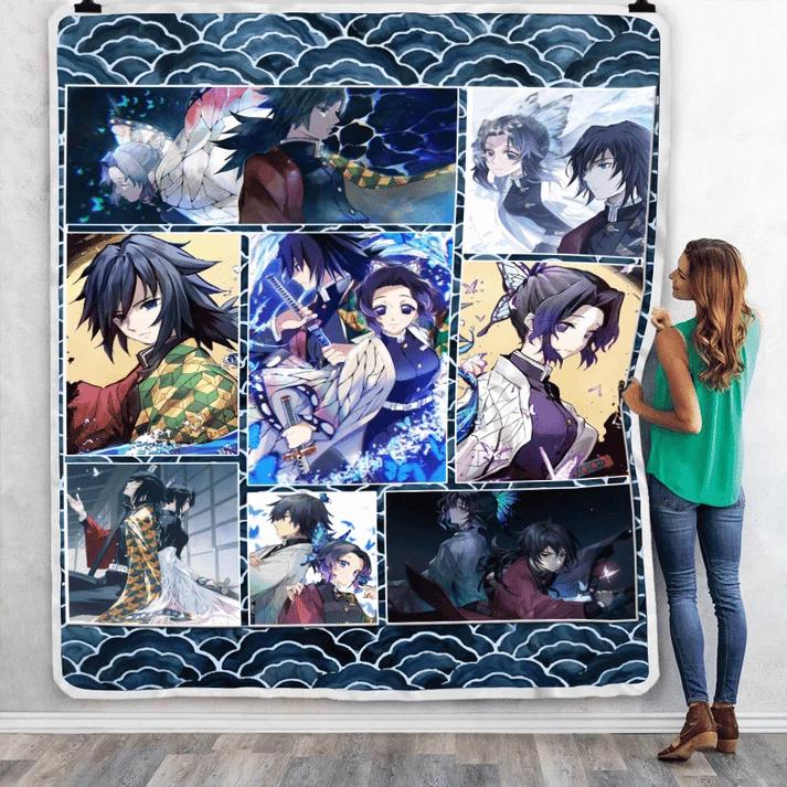 Demon Slayer Kimetsu Fleece Sherpa Blanket