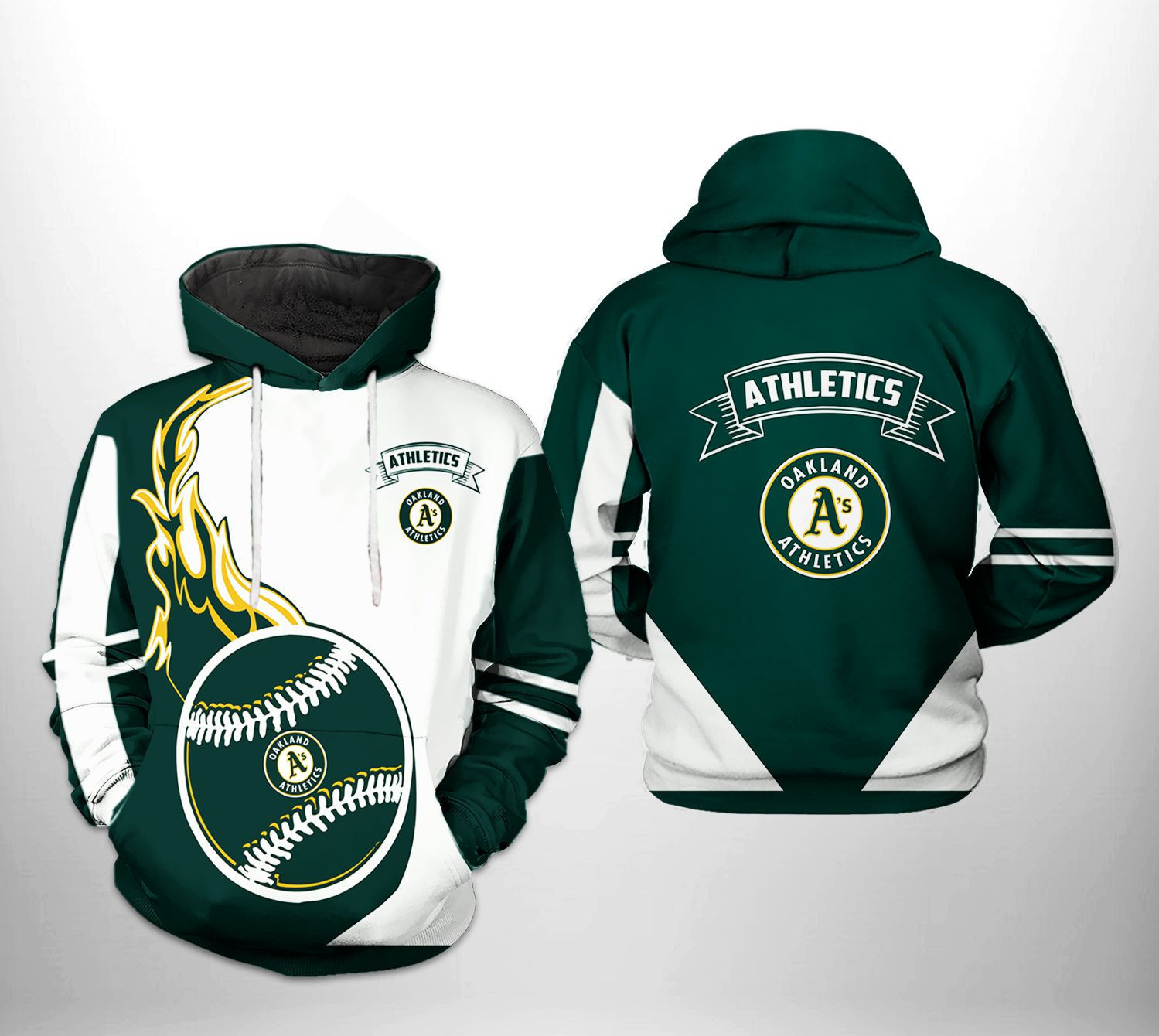 Oakland Athletics MLB Classic 3D All Over Print Hoodie & Zip Hoodie