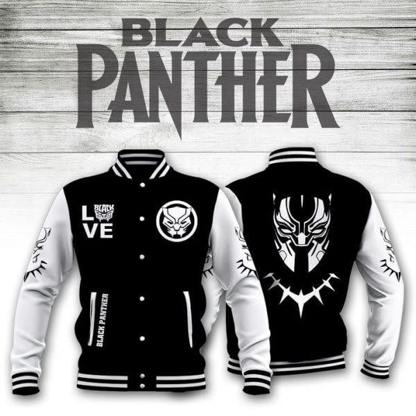 Black Panther Marvel Comics, Love Black Panther Baseball Jacket 04
