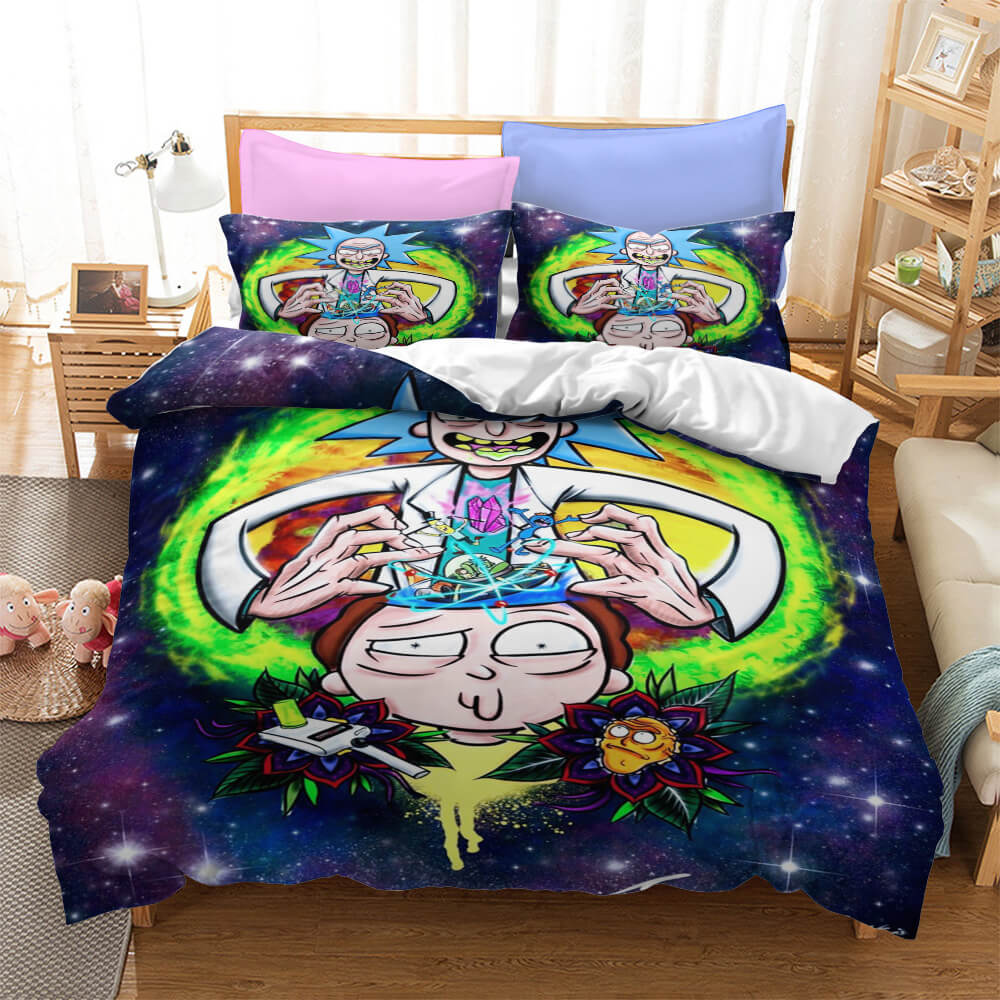 Rick And Morty Bedding Set Rick And Morty Controlling Brain Duvet Covers