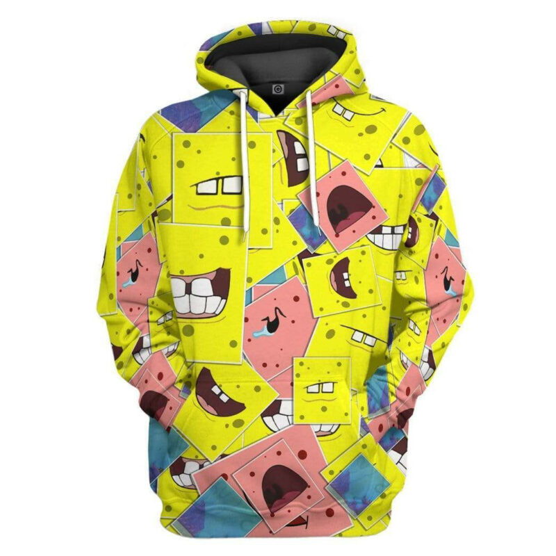Spongebob And Patrick Star Square 3d Hoodie Zip Hoodie