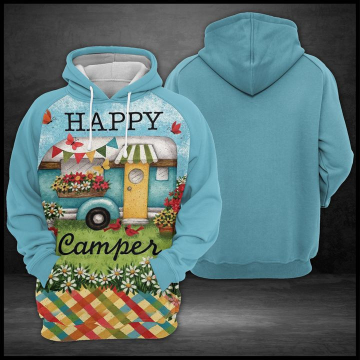 Happy Camper 3D All Over Print Hoodie & Zip Hoodie