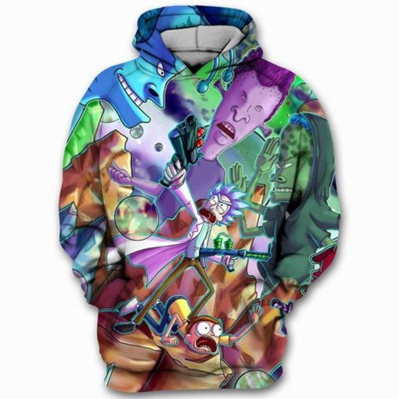 Rick And Morty Beavis And Butthead 3d T Shirt Sweatshirt Zip Hoodie Bomber 925