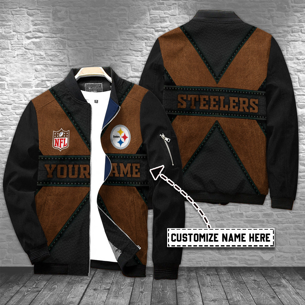 Pittsburgh Steelers Personalized Bomber Jacket BG762