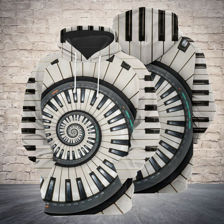 Spiral Piano 3D All Over Print Hoodie & Zip Hoodie