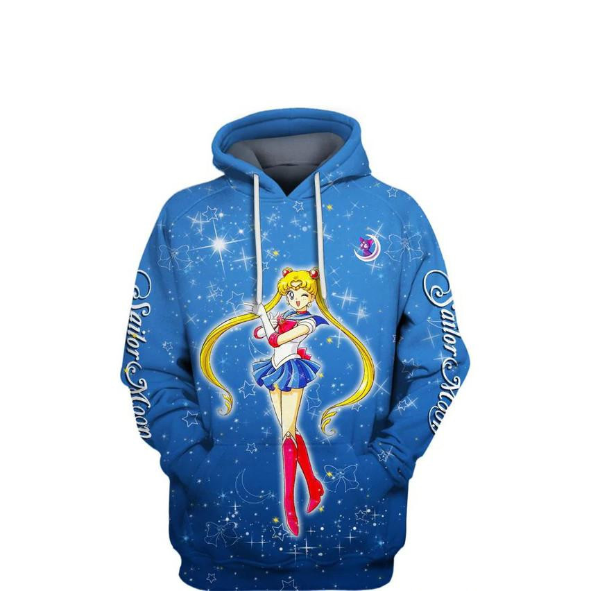 Sailor Moon Anime Fan Gift, Lovely Sailor Moon All Over Print Hoodie