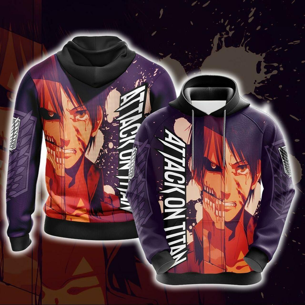 Attack On Titan New Version 3D All Over Print Hoodie & Zip Hoodie