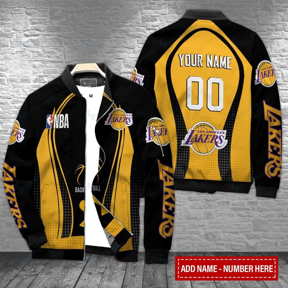Los Angeles Lakers Personalized Bomber Jacket BG109